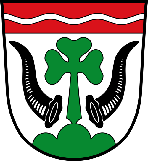Das Gemeindewappen von Stötten a.Auerberg